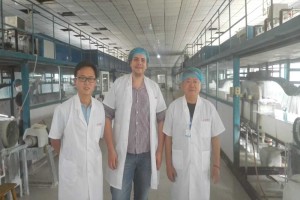 Russian condom importer clients visit our factory production dipping line in site