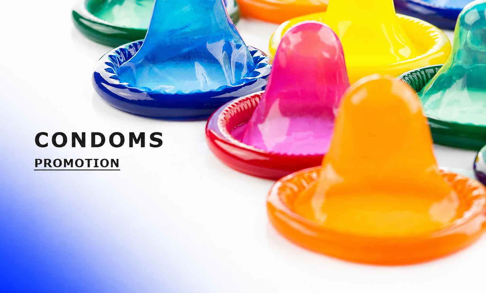 Promotional condom in custom wrapper design and picture