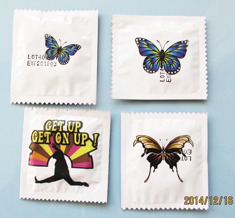 custom printed tattoo sticker wrapper condom