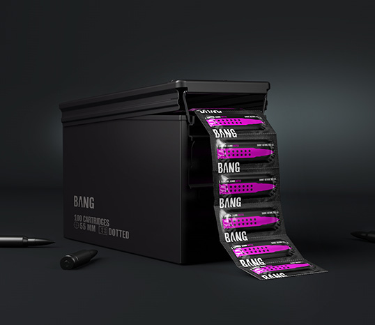 bang black design artworks new condom package looks more luxury
