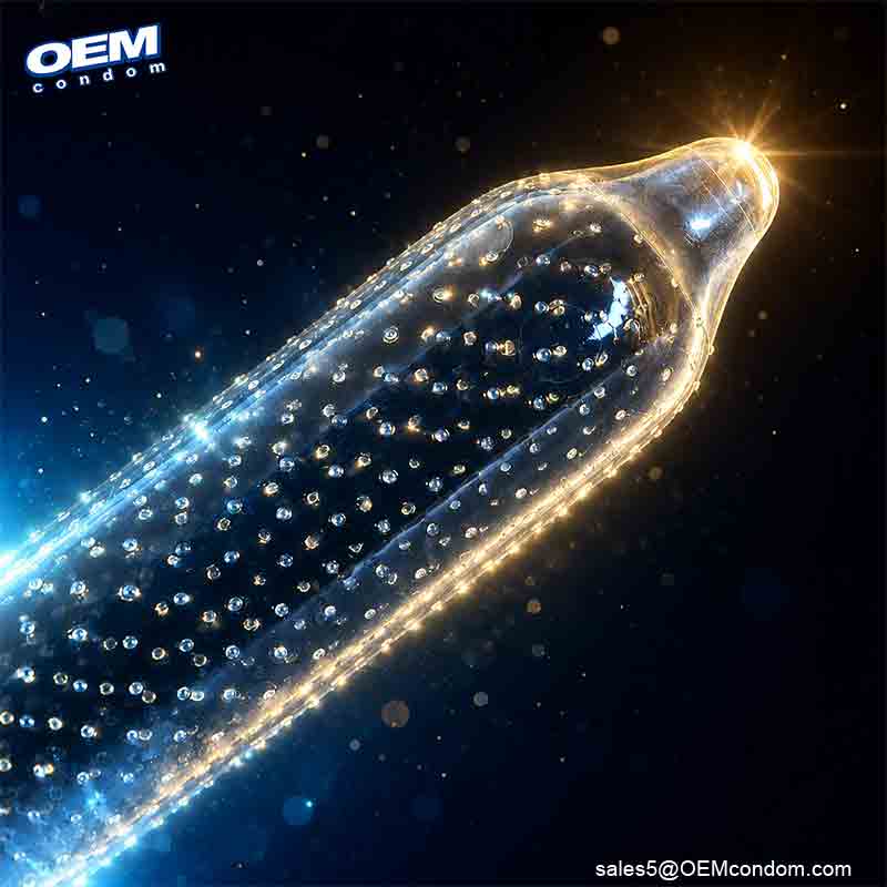 Raised studded textured condom