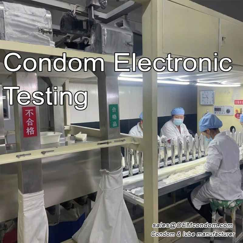 Electronic testing machines for condom production
