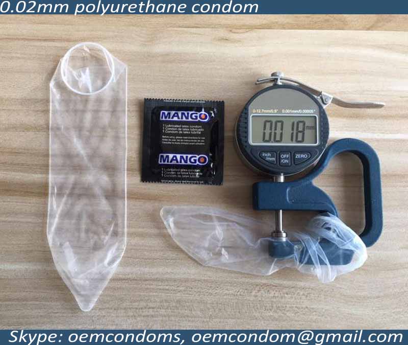 0.018mm super thin polyurethane condom is ready