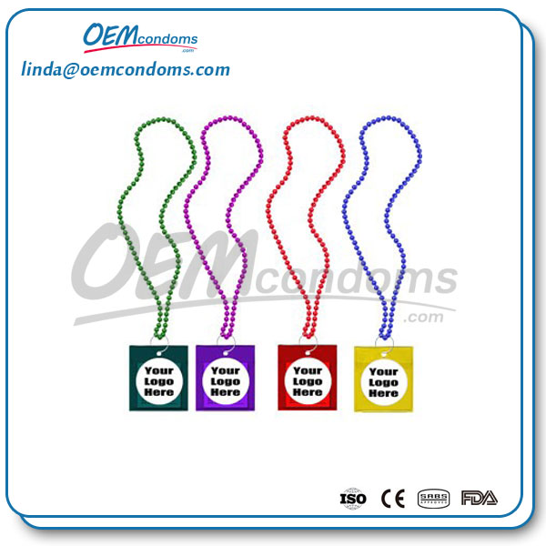Condom pouch holder -necklace condoms