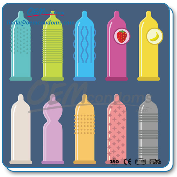 Custom design dotted ribbed condoms with ce certificate