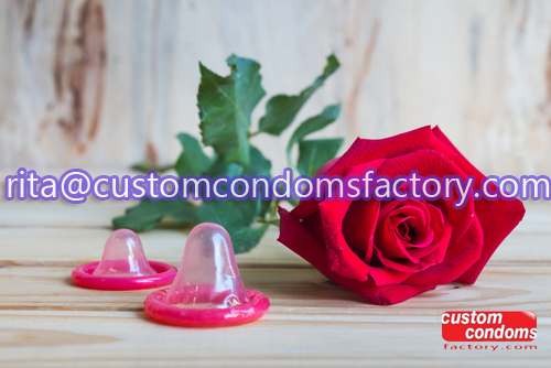 Rose flavor red colored condoms manufacturer