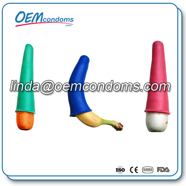 Colored condom with different flavors