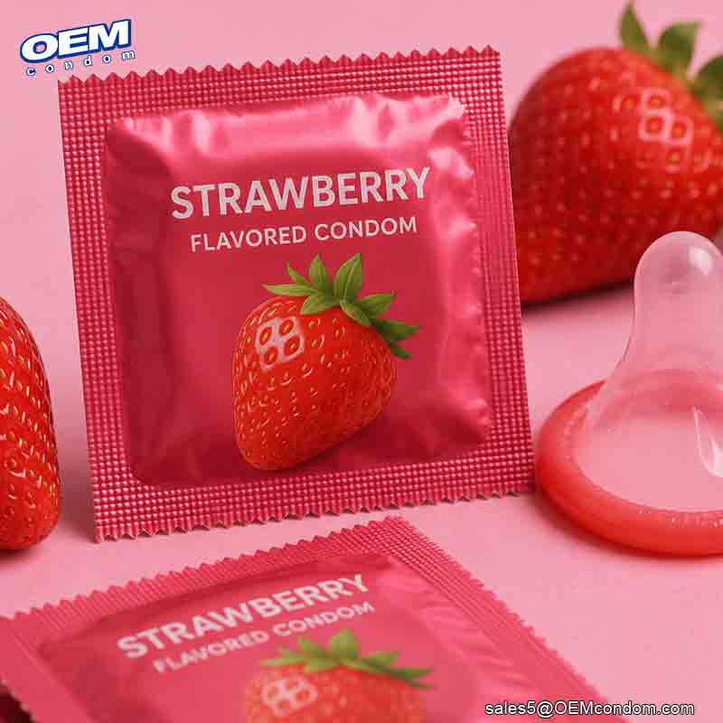 Strawberry flavored condoms
