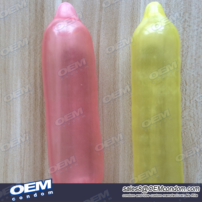 Custom colored condoms