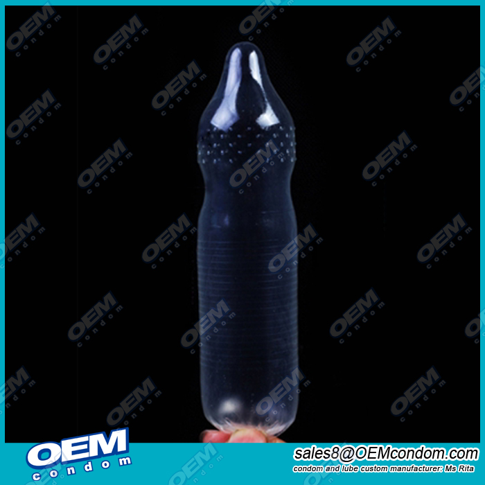 Dotted and ribbed condom for Orgsam G-spot