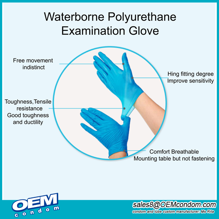 waterborne polyurethane examination glove,nitirle gloves,nitrile exam gloves