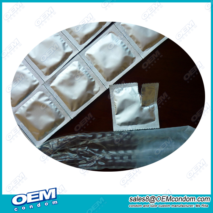 Blank foil condom small quantity condom