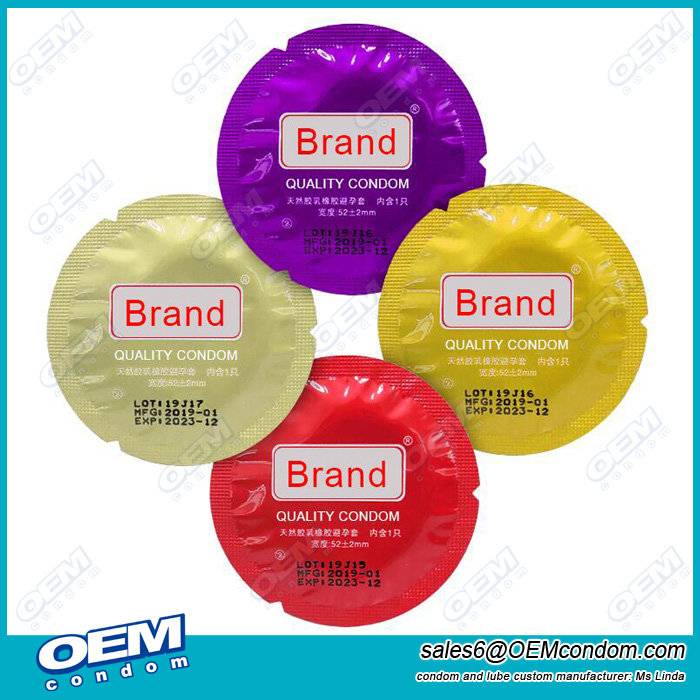 Special Round Foil With own logo print Condom