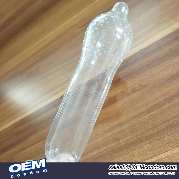 New condom flared dotted ribbed