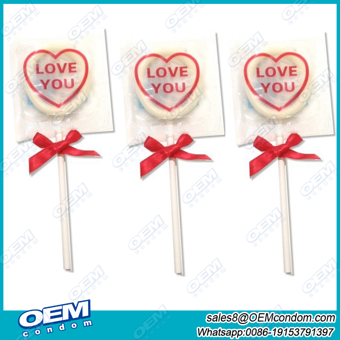 Creative novelty lollipop condom high quality with your own logo