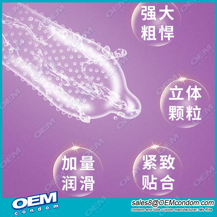 OEM Long love Condoms Dotted stimulate custom condom factory
