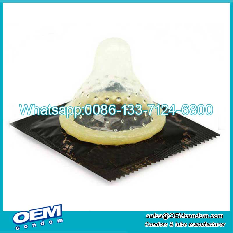 Fashion design extra large ribbed dotted condom with good quality