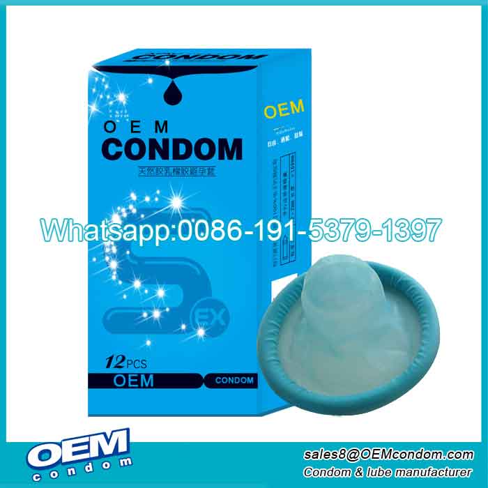 Custom Coloured Condom With Blue Color