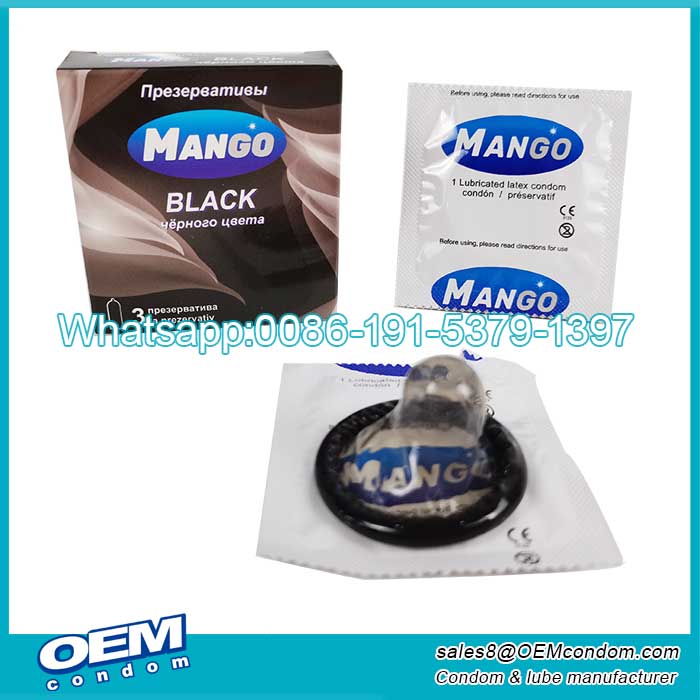 Chocolate flavour black colored condom