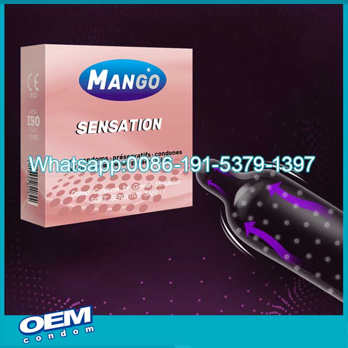 Custom intense sensation dotted condom manufacturer