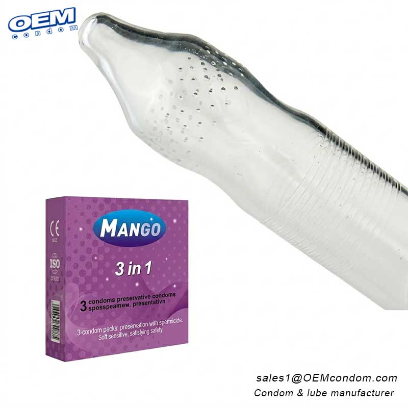 OEM Custom Dotted Ribbed Textured Condoms