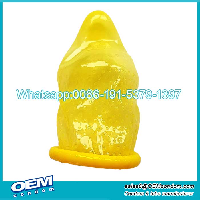 Lubricated Yellow Dotted Condoms Producer