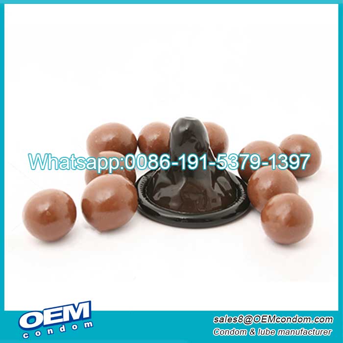 custom logo chocolate flavored black condoms