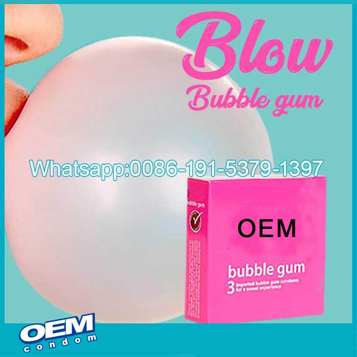 bubble gum flavored preservativi.flavored condom,buttle gum condom