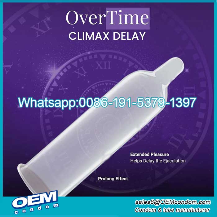 custom long time delay lubricant condoms for men