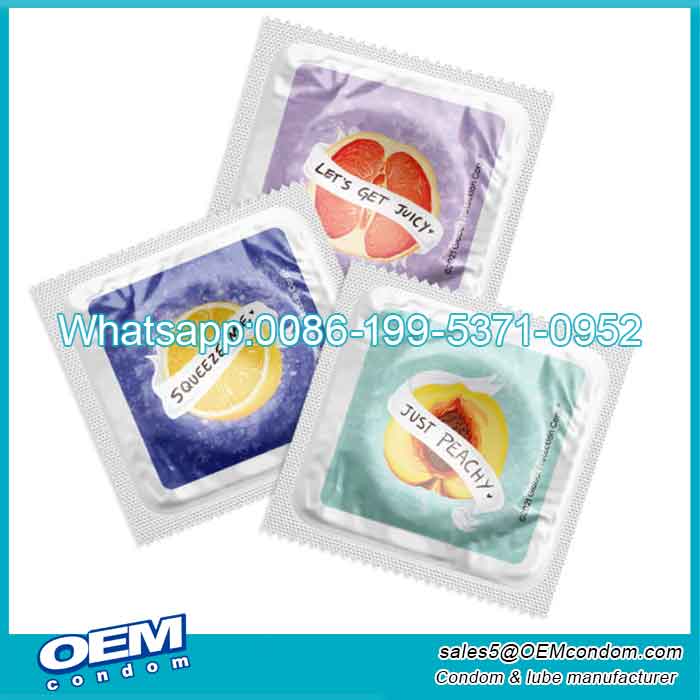 Custom flavored condoms and printed condom manufacturer