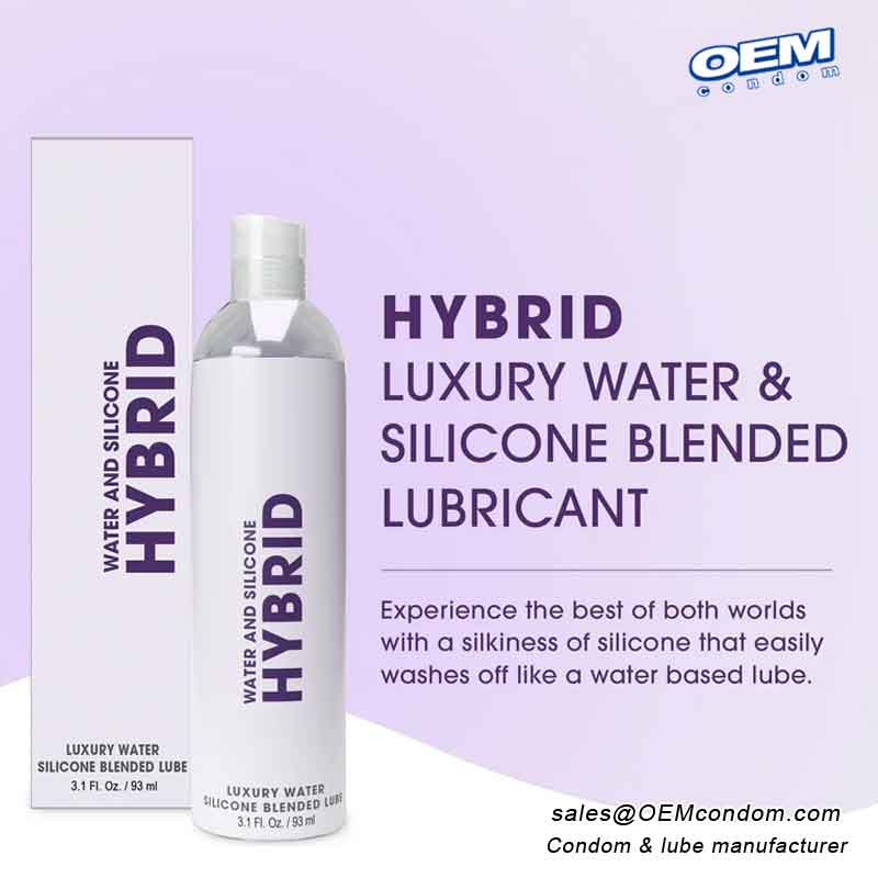 Water silicone hybrid lubricant for menopause dryness