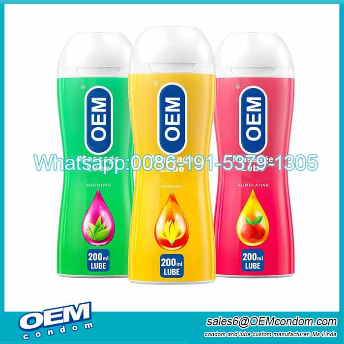 Custom logo flavored edible lubricant gel