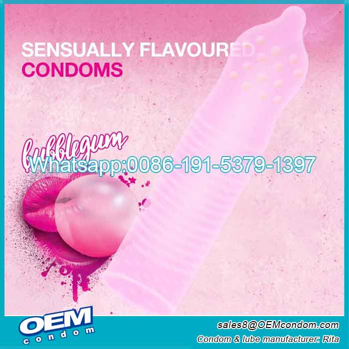 Custom Manufacture Bubblegum Flavour Condoms