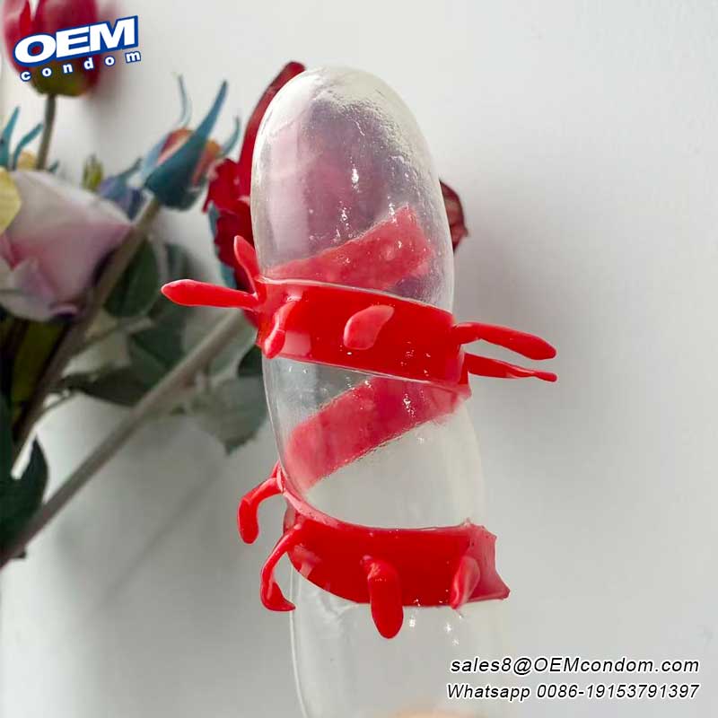 custom novelty condom for finger with spike